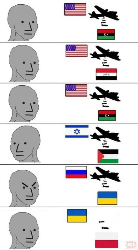 Воджак и самолёты над странами