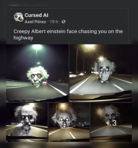 Creepy Einstein Chasing You