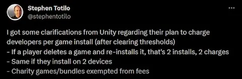 Unity Charges Every Game Install