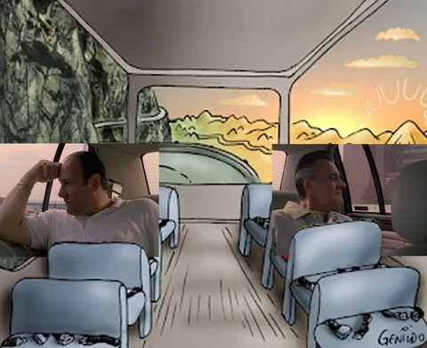 Мужики в автобусе
