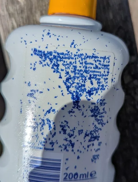 Unreadable Bottle Label
