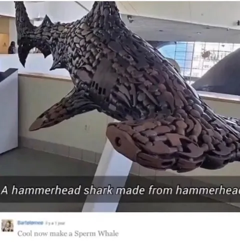 Hammerhead Shark Made of Hammers