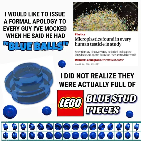 Blue Balls Full of LEGO Pieces