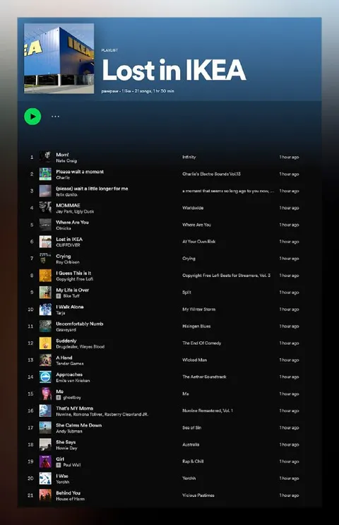 Lost in IKEA Playlist