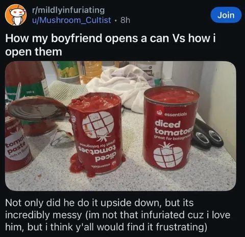 How I Open Tomato Cans
