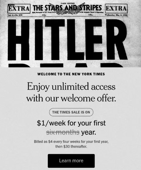Hitler New York Times Subscription