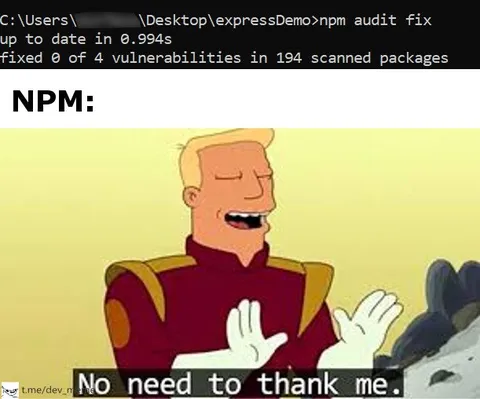 NPM Fixes Nothing