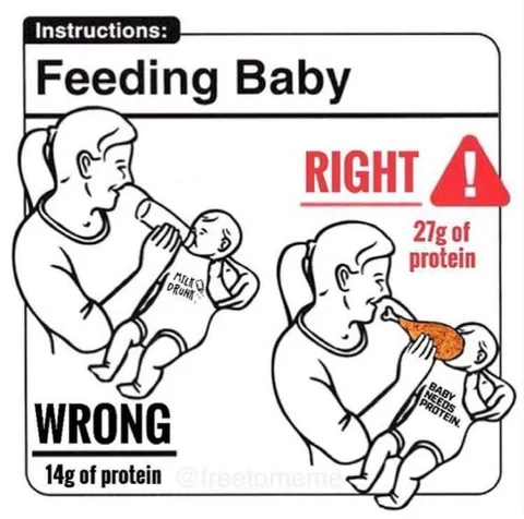 Feeding Baby Protein