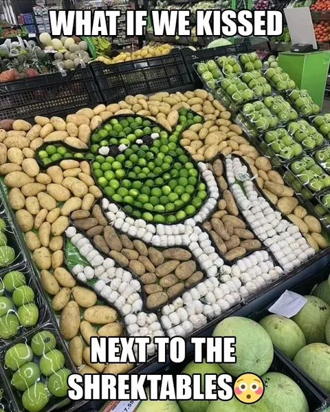 Shrek Vegetable Kiss Meme