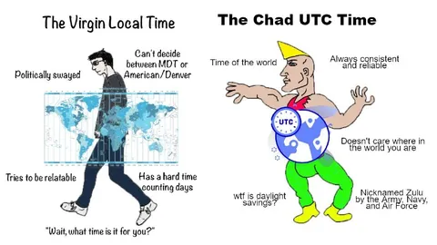 Virgin LocalTime vs Chad UTC
