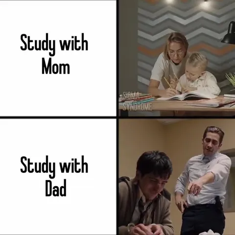 Studying with Mom vs Dad