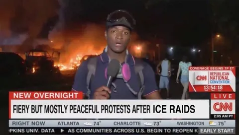 Fiery but Mostly Peaceful Protests