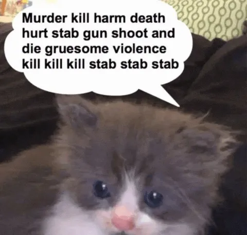 Cat Thinking Violent Thoughts