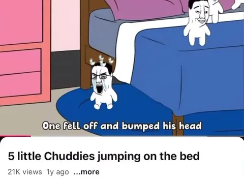 Five Little Chuddies Jumping on the Bed