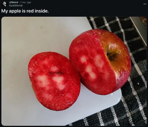 Red Inside Apple