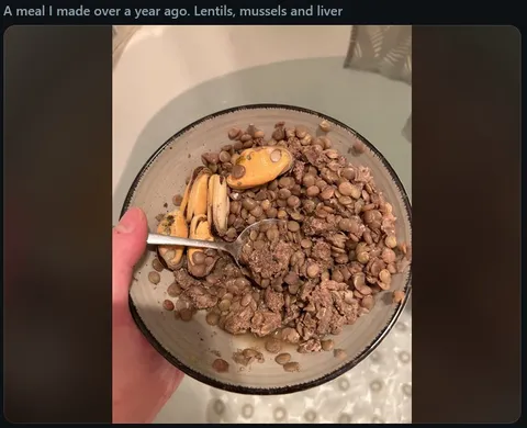 Lentils, Mussels and Liver Meal