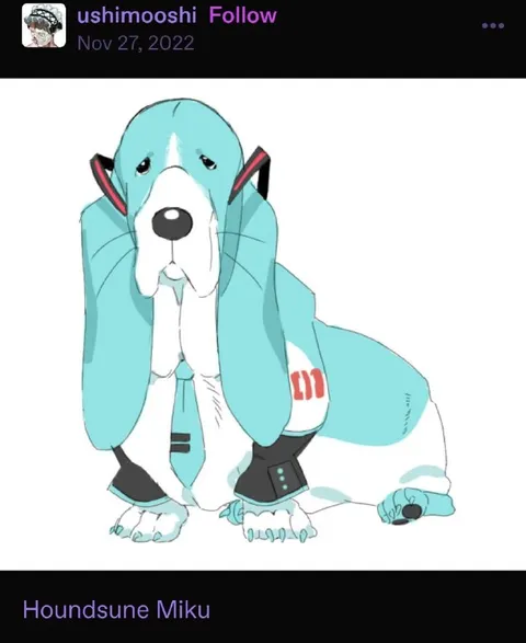 Houndsune Miku Dog