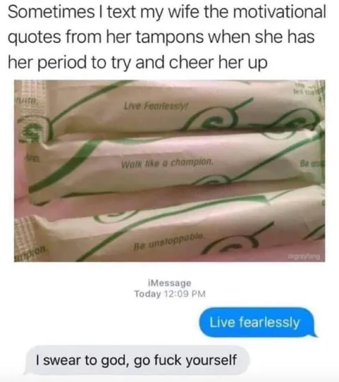 Motivational Tampon Texts