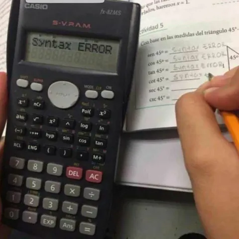 Calculadora con Syntax ERROR