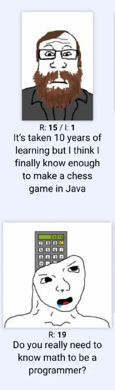 Wojak Thinks He Knows Java