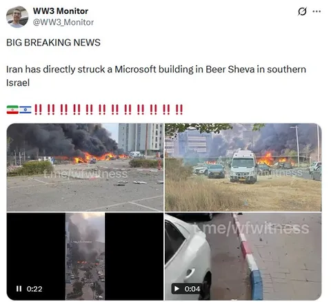 Iran Strikes Microsoft Building