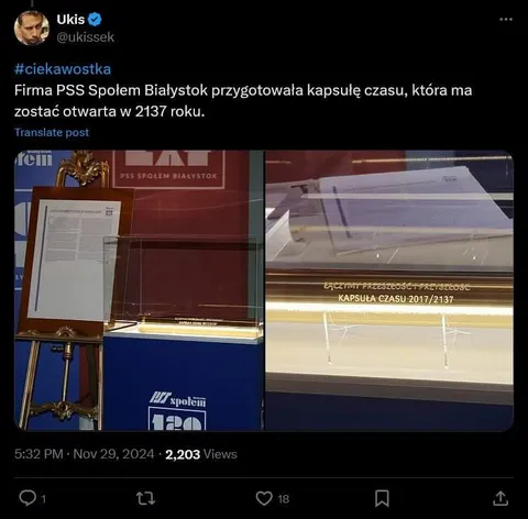 Kapsuła czasu do 2137 roku