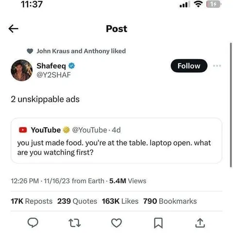 Two Unskippable Ads