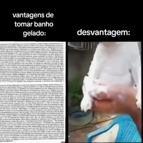 Desvantagem do banho gelado