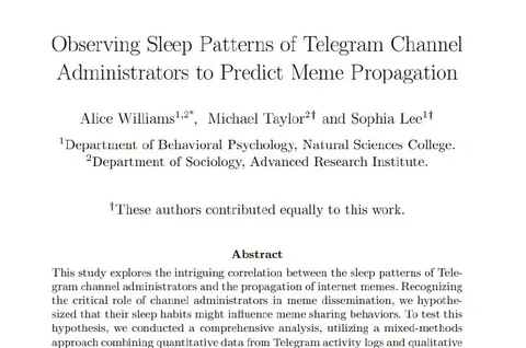 Academic Study of Meme Propagation