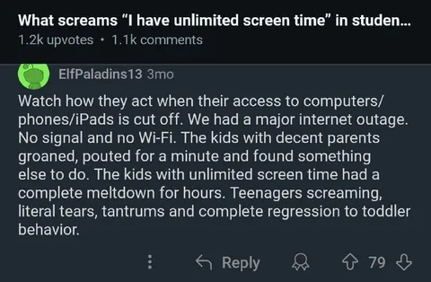 Unlimited Screen Time Meltdown