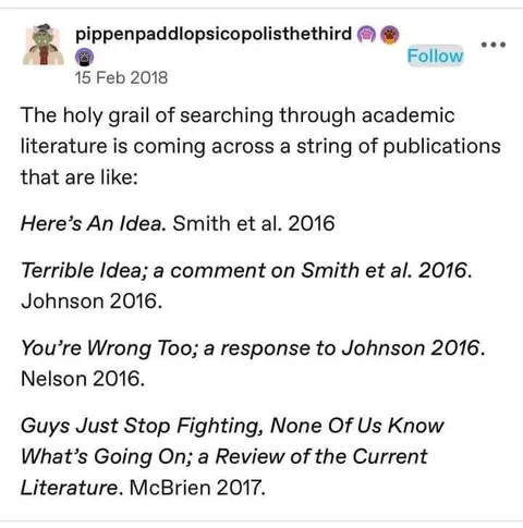 Academic Literature Feud