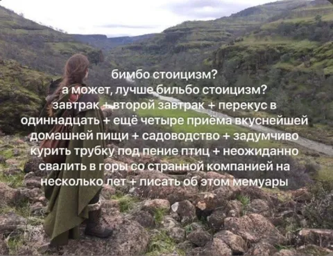 Бильбо стоицизм в горах