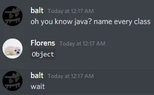 Java Name Every Class