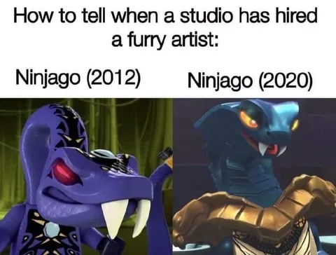 Ninjago furry artist comparison