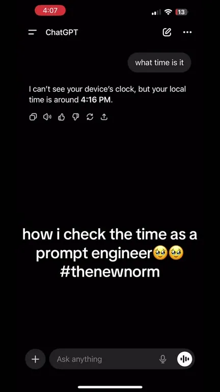 How a Prompt Engineer Checks the Time