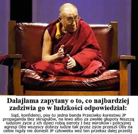 Dalajlama o ludzkiej podłości