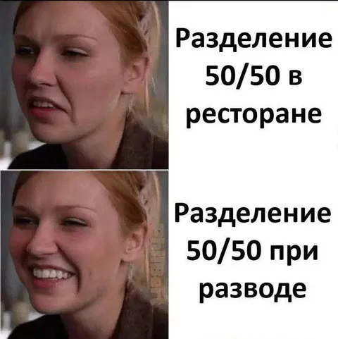 Разделение 50/50 при разводе