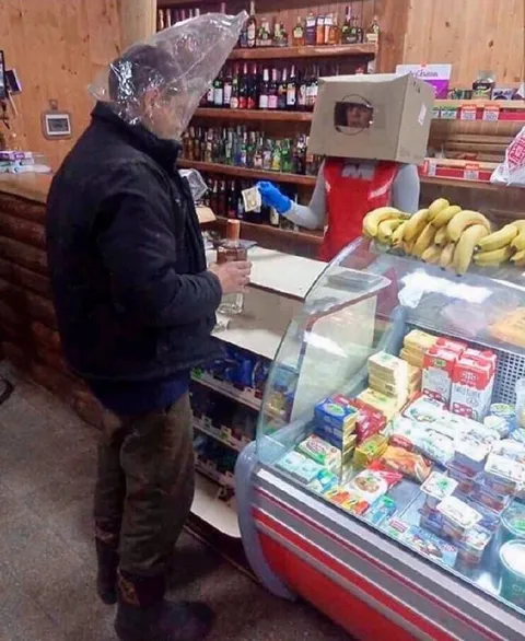 Карантин в продуктовом магазине