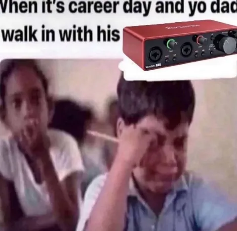 Dad Brings Audio Interface