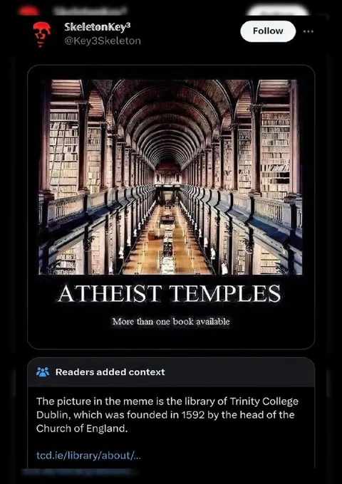 Atheist Temples Have Books