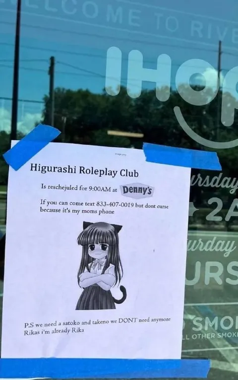 Higurashi Roleplay Club Flyer