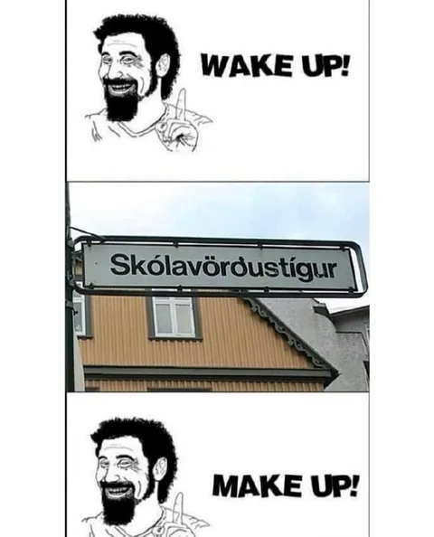 Wake Up, Make Up Sign