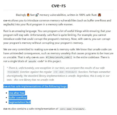 Safe Rust Memory Vulnerabilities