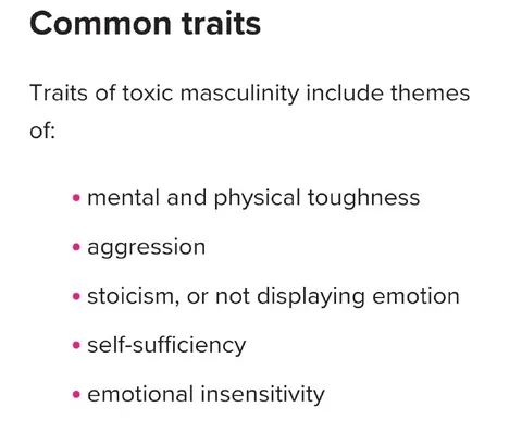 Common Traits of Toxic Masculinity