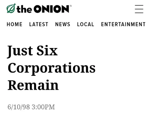 Just Six Corporations Remain