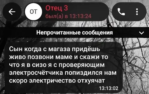 Сын после похода в магазин