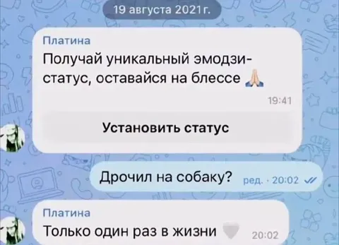 Эмодзи-статус на блессе
