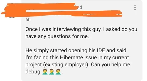 Interviewee Asks Interviewer to Debug