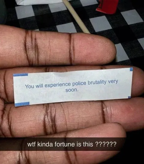 Fortune Cookie Predicts Police Brutality