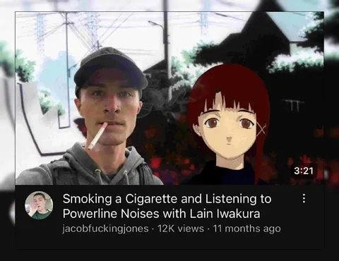 Smoking with Lain Iwakura